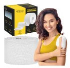 4FIZJO Sporta Muskuļu Atbalsta Kinezioloģijas Atlētiskā Līmlente Teips Treniņiem un Terapijai, 5cm x 5m, Balts | Kinesiology Tape