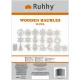 Деревянные елочные игрушки Ruhhy, 20 шт., белые, 9 см
