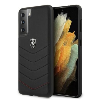Ferrari Samsung Galaxy S21+ vāciņš Off Track Quilted, melns