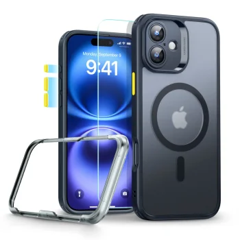 ESR Classic Pro Set Halolock MagSafe vāciņš iPhone 16, melns