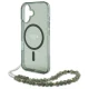 Guess iPhone 16 Plus Case IML Glitter With Pearl Strap MagSafe, Green