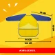 Kruzzel Kids Protective Apron with Sleeves Size S (98-122 cm) Yellow/Navy