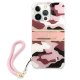 Guess iPhone 13 Pro Max vāciņš Camo Strap Rozā