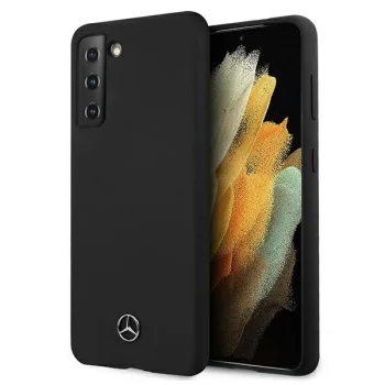 Mercedes Samsung Galaxy S21 vāciņš Silicone Line, melns
