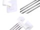 Swivel Bathroom Towel Rack with 4 Arms, White