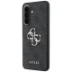 Guess Leather 4G Metal Logo vāciņš Samsung Galaxy A37 5G, melns
