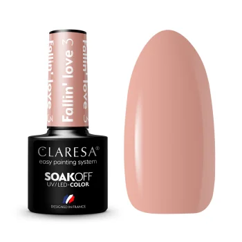 Claresa Fallin' Love 3 hibrīda nagu laka, 5 g
