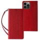 Atverams vāciņš iPhone 14 Pro Magnet Strap Case ar maka funkciju un statīvu, sarkans