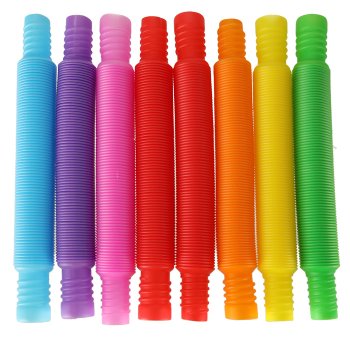 Sensory Pop Tubes Fidget Toys, 8 Pack