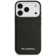 Karl Lagerfeld iPhone 17 Pro vāciņš MagSafe PU Round Point Logo, melns