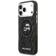 Karl Lagerfeld IML Glitter Karl & Choupette MagSafe vāciņš iPhone 17 Pro Max, Melns