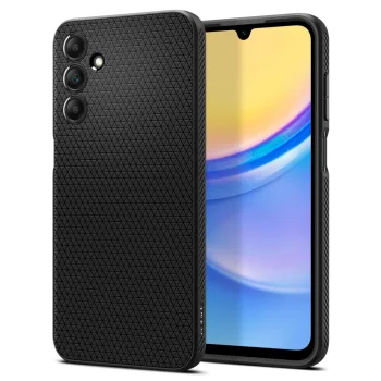 Samsung Galaxy A15 ( SM-A156, SM-A155 ) Spigen Liquid Air TPU Case Cover, Black | Telefona Vāks Maks Apvalks Bampers