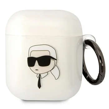Чехол Karl Lagerfeld Karl's Head для AirPods 1/2 прозрачный