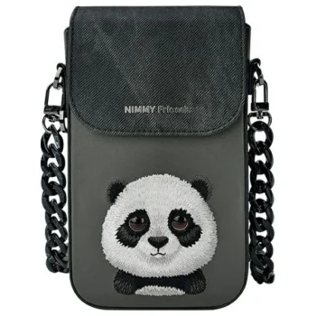 Сумочка для телефона Nimmy Big Eyed Pet 2.0 Panda, Черная