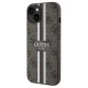 Apple iPhone 14 6.1\'\' Guess 4G Printed Stripes MagSafe Case Cover, Brown | Чехол Кейс Бампер...