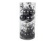 Christmas Tree Baubles 6 cm, Set of 24, Black