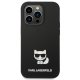 Karl Lagerfeld Silicone Choupette Body Case for iPhone 14 Pro Max, Black
