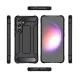 Samsung Galaxy S24 (SM-S921) Armor Guard Plastic + TPU Hybrid Case Cover, Black