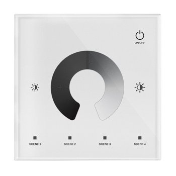Сенсорный LED Диммер T1 12-48V 2 Канала Стеклянная Панель