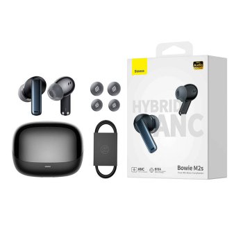Austiņas TWS Baseus Bowie M2s (melnas) | Earphones (black)