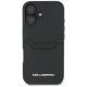 Чехол Karl Lagerfeld для iPhone 16 HC Grained PU Cardslot Metal Elong, черный