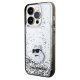 Apple iPhone 14 Pro Max 6.7\'\' Karl Lagerfeld Liquid Glitter Choupette Cover Case, Transparent
