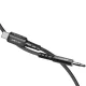 Acefast audio kabelis USB Type-C uz 3.5mm mini jack AUX 1.2m C1-08, melns