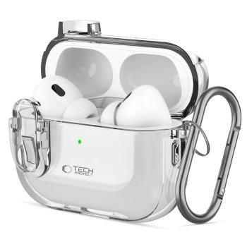 Tech-Protect Slim Hook maciņš Apple AirPods 1 / 2 caurspīdīgs