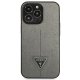 Guess Saffiano Triangle Logo vāciņš iPhone 13 Pro / 13, sudraba