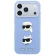Karl Lagerfeld vāciņš iPhone 18 Pro / 17 Pro Saffiano Pins & Logo, gaiši zils