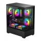 DarkFlash C365 Computer Case with 5 Fans, Black