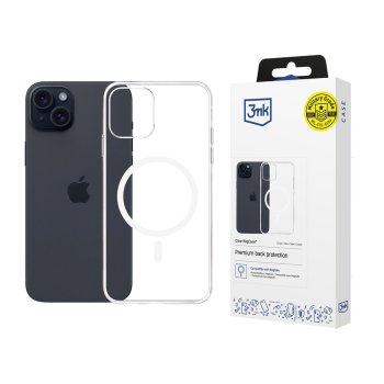 Чехол 3Mk Protection MagCase для Apple iPhone 15 - Прозрачный