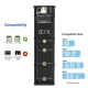 M.2 PCIe NVMe SSD ārējais korpuss USB 3.1 Type-C, melns