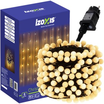 Izoxis 300 LED Christmas Fairy Lights Balls, 30m, Warm White