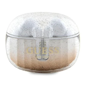 Guess Glitter Gradient bezvadu austiņas TWS Bluetooth 5.3, zelta