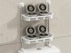 Freestanding Over-the-Toilet Bathroom Rack, 2 Shelves, White