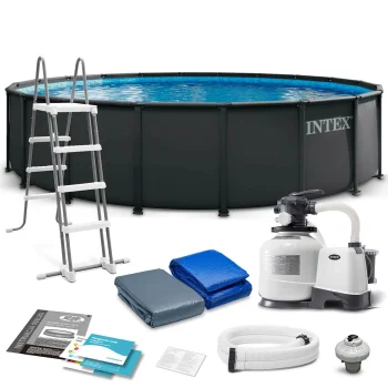 Karkasa baseins Intex Ultra XTR Frame 732 x 132 cm 26340ND ar smilšu sūkni un piederumiem