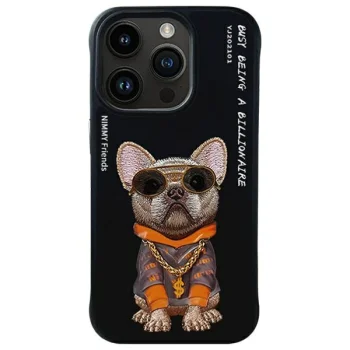 Nimmy Glasses Cool Dog ümbris iPhone 15 Pro 6.1", must