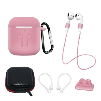 Комплект силиконовых чехлов и аксессуаров для AirPods 2 / AirPods 1,...