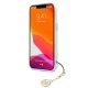 Guess iPhone 13 mini Case 4G Strap Charm, Transparent