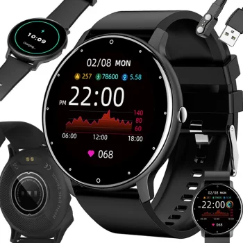 Viedpulkstenis ar Bluetooth zvaniem 06337, melns