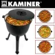 Kaminer 10L эмалированный чугунный казан для костра с ножками, черный