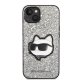 Karl Lagerfeld iPhone 14 Case Glitter Choupette Silver