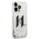 Karl Lagerfeld iPhone 14 Pro Case Liquid Glitter Big KL, Silver