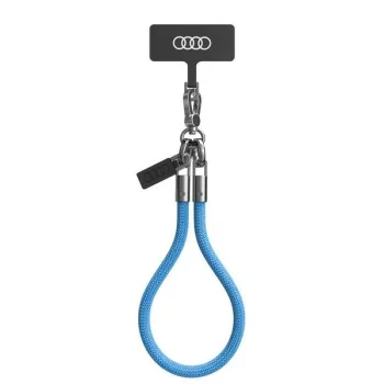 Универсальный шнурок для телефона Audi 28см x 8мм, синий