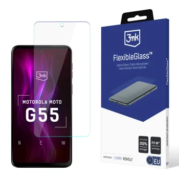 Гибридное защитное стекло 3Mk Protection FlexibleGlass для Motorola Moto G55 5G