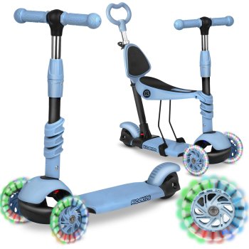 Ricokids Todi 3-Wheel Scooter - Blue & Gray | Kids' Balance