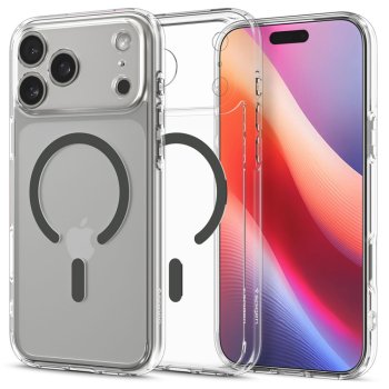 Spigen iPhone 17 Pro vāciņš Ultra Hybrid Mag Magsafe, caurspīdīgs / grafīta