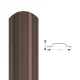 Metāla žoga štakets POLO PMx2 1500 mm, RAL8019 pelēkbrūns