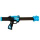 Skill game robot target shooting set with 2 pistols and 24 foam balls